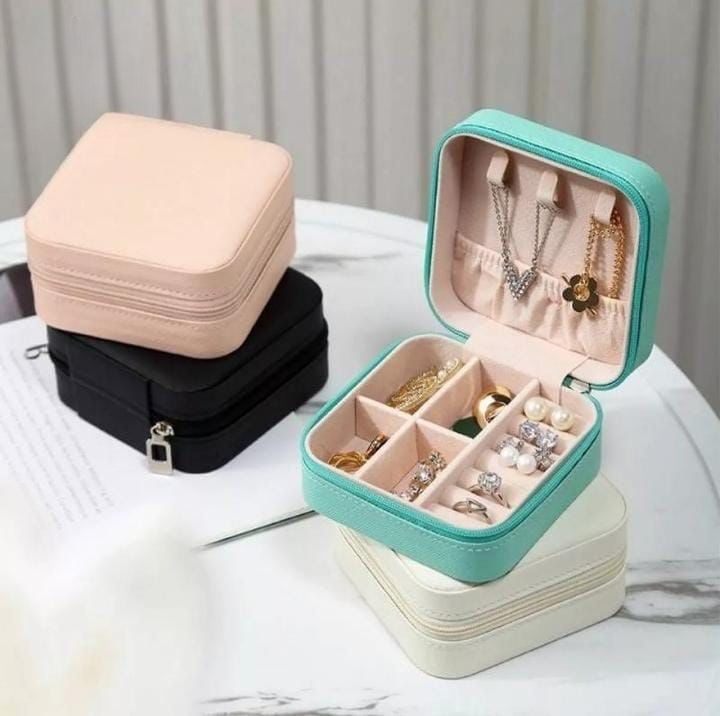 Travel Leather Pocket Jewellery Organizer With Box