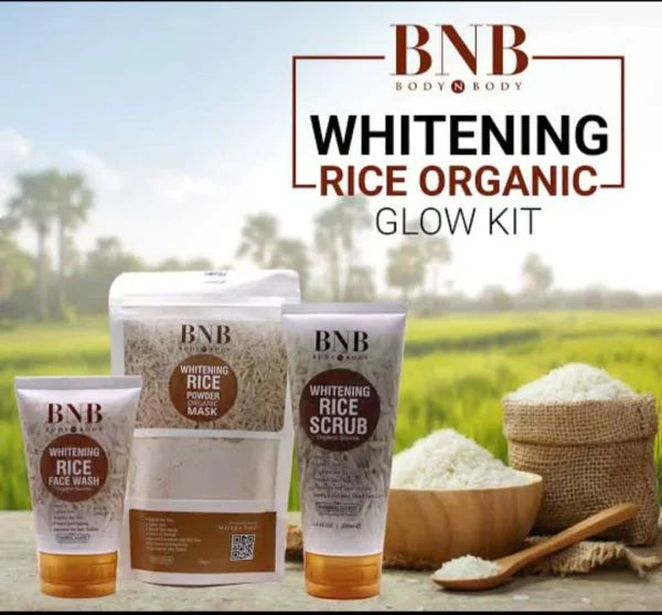 BNB Whitening Rice Extract Bright & Glow Kit