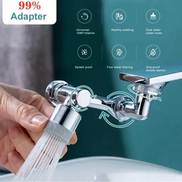 Rotatable Faucet Aerator with Water-Saving Bubbler Nozzle